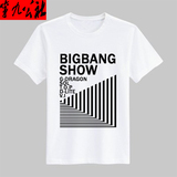 夏季BIGBANG权志龙GD演唱会同款皇冠VIP纯棉男女夜光反光短袖T恤