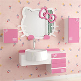 Hello Kitty凯蒂猫 化妆浴室镜小户型卫生间浴室柜儿童卫浴柜组合