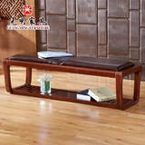 光明家具 卧室床尾凳实木 现代中式床尾凳换鞋凳 简约皮艺床尾凳