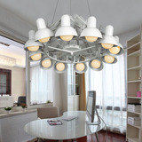 创意美式艺术个性全白蜘蛛吊灯办公室灯饰现代简约客厅服装灯具