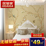 居管家 美式怀旧新中式古典花鸟卧室客厅影视墙无缝壁画墙纸墙布
