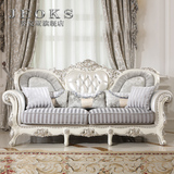 乔克斯欧式实木沙发 客厅布艺沙发真皮沙发组合奢华法式别墅沙发