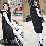 韩国设计2015秋冬季新款时尚马甲中长款羽绒棉马夹大码棉衣女外套