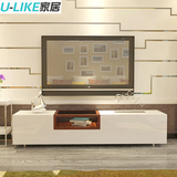 Ulike现代简约电视柜茶几组合 小户型客厅创意烤漆电视柜