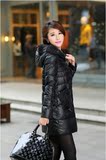 2014冬装新款羽绒服女中长款加厚修身韩版时尚潮艾莱依ERAL6070D