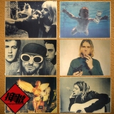 Nirvana 涅槃乐队 科特·柯本复古摇滚怀旧牛皮纸海报装饰画