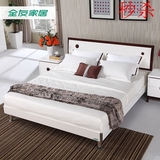 全友家私 双人床欧式现代官方正品板式床卧室家具121801新品
