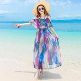 泰国三亚旅游必备波西米亚风沙滩海边度假连衣裙吊带雪纺时尚长裙