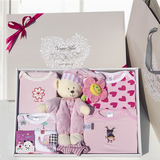 特价包邮外贸原单婴儿哈衣礼盒带玩具新生儿礼盒礼品0-18个月衣服