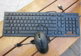 联想原装KM200B巧克力超薄有线台式机笔记本外接键盘鼠标套装正品