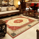 中式复古 地毯客厅茶几垫 卧室床边毯 美式复古餐厅 进门可机洗