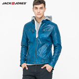 |JackJones杰克琼斯个性男士机车皮革夹克外套O|214321021