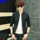 夏季韩版时尚休闲薄款夹克青年褂子学生长袖男装上衣夜店修身外套