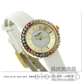 日本正品代购直邮Kate Spade女士多彩水钻小花瓣造型表盘真皮手表