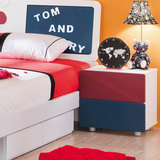 现代儿童床头柜 小户型可爱收纳储物床边柜二斗柜家具 彩色 特价