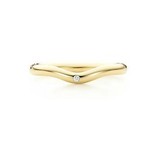 香港正品代购Tiffany镶钻戒指蒂芙尼18K黄金镶钻结婚戒指情侣戒指