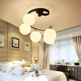 美式简约个性创意LED吸顶灯现代儿童房客厅卧室餐厅玻璃灯具2231