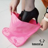 Bearcat正品 时尚雨鞋套雨水靴衣 女杂志韩版中筒糖果色 可穿高跟