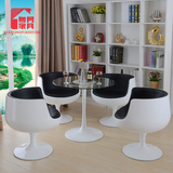 创意个性钢化玻璃酒杯桌椅子 洽谈会客接待接待谈判休闲桌椅组合