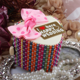 创意新款竹木喜糖盒子心形蝴蝶结婚庆礼品盒中国风糖果包装盒成品