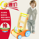 可调速 折叠婴儿学步车儿童玩具 多功能转弯木质宝宝手推车1-3岁
