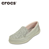 Crocs卡骆驰女鞋2016新款豹纹女士沃尔卢二代帆布单鞋|202485