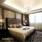 现代新中式实木双人婚床家具定制简约时尚1.8米床样板房别墅卧室