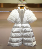 专柜正品 2015冬款 修身加厚外套羽绒服 中长外套 女装