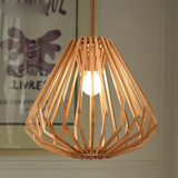 艺灯空间 设计师艺术创意个性灯具简约客厅餐厅木艺灯实木吊灯