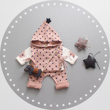 韩版秋款童套装纯棉女童三件套宝宝服带帽衫0-3岁，绝对专柜正品