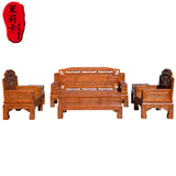 实木沙发组合复古明清仿古新中式古典老榆木转角沙发贵妃榻单人床