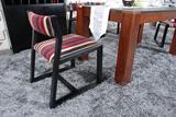 布艺家用餐椅实木沙发椅休闲时尚家具单人新古典椅子不贴皮可拆洗