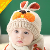 小孩冬天帽子婴儿秋季套头3-6-12个月男女宝宝帽子毛线儿童针织帽