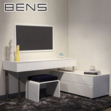 BENS奔斯现代卧室白亮光烤漆梳妆台化妆台化妆镜组合简约现代208