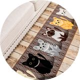 卡通可爱猫咪厨房长条地毯防滑卧室床边床前地垫图案脚垫子