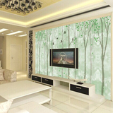 特价无缝现代简约抽象沙发卧室客厅电视背景墙壁纸墙纸大型壁画树