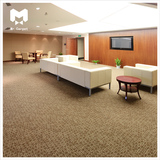 土棕褐色螺纹风格满铺地毯大堂会议室大地毯舒适加厚吸音软底地毯