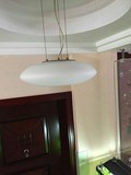 扁形灯罩奶白磨砂飞碟玻璃灯罩灯具配件现代吊灯客厅灯异形灯罩