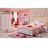 儿童卧室家具套房欧式公主床组合四件套韩式单人床女孩床1.5米