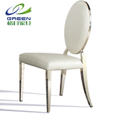 格日家具 现代简约不锈钢餐椅 创意个性椅新古典餐厅靠背椅子436
