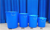 50/60/100/160L塑料圆桶带盖加厚桶塑料弹力桶收纳桶水桶垃圾桶