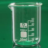 三爱思玻璃烧杯50ml 耐高温厚壁高硼硅低型烧杯 厂家直销A00040