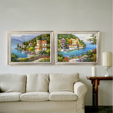 Asa手绘油画 欧式地中海油画 卧室玄关画 客厅装饰画 地中海风情