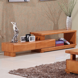 特价简约全实木电视柜组合现代伸缩地柜小户型客厅家具可定做白色