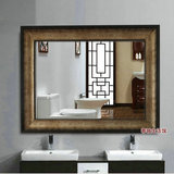 仿古美式浴室镜卫浴镜卫生间镜装饰镜玄关卫生间镜子定制镜子