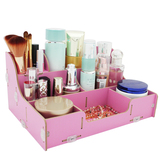 【今日特卖】 化妆品收纳盒桌面收纳盒 创意时尚饰品盒木质化妆盒