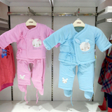 波波龙正品童装 男女新生婴幼儿纯棉衣套装 宝宝三件套3385617