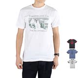 Timberland男士签名时尚图案纯棉圆领短袖T恤文化衫 美国代购正品