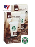 美国代购超大杯Starbucks星巴克VIA摩卡拿铁即溶咖啡37gX10支装