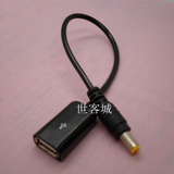 DC5.5*2.1mm 公头转USB母头USB母转DC公头USB充电线 转换线30CM